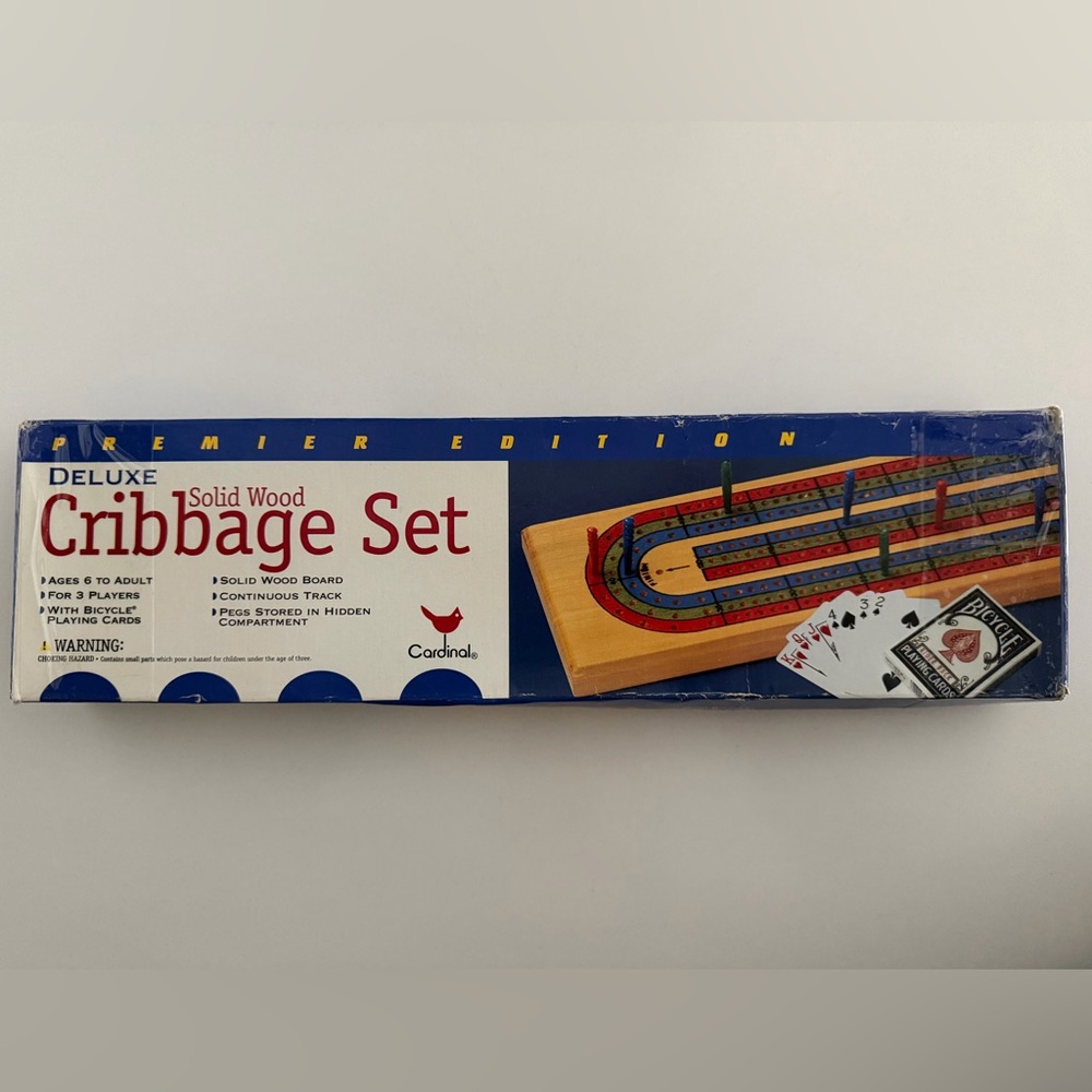 Vintage cardinal deluxe cribbage set